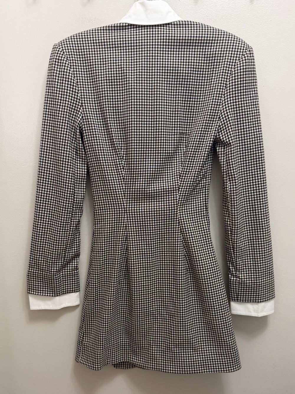 House Of CB Leoni Blazer Bodycon Mini Dress Houndstoooth Brown  Size XS - Picture 3 of 11